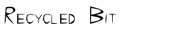 Recycled Bit font preview